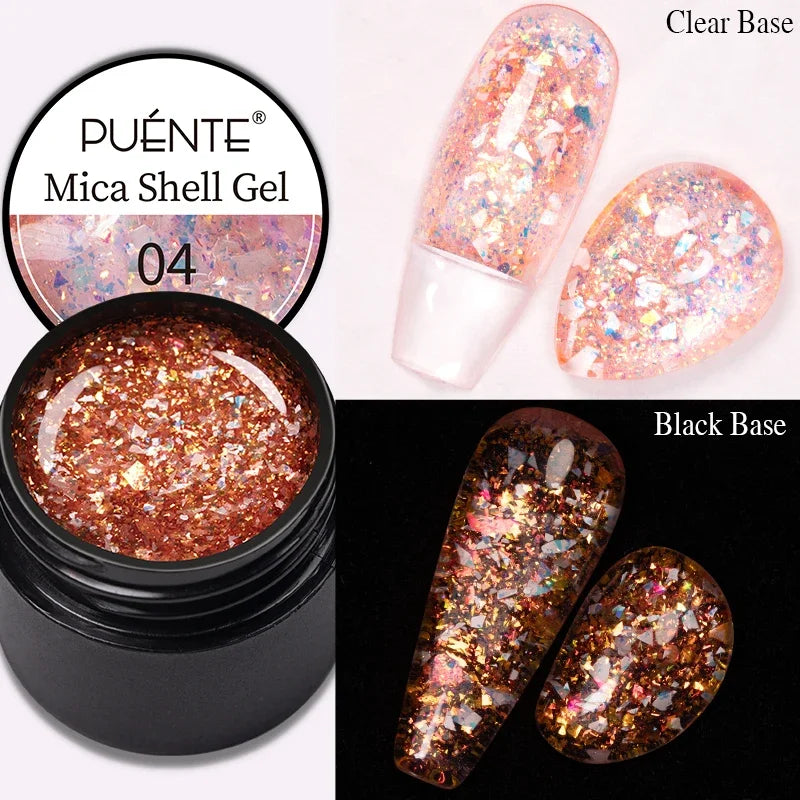 PUETNE 7.5ML Amber Moonlight Cat Magnetic Gel Nail Polish Winter Nails Jelly Glass Cat Eye Soak Off UV Semi-Permanent Varnish