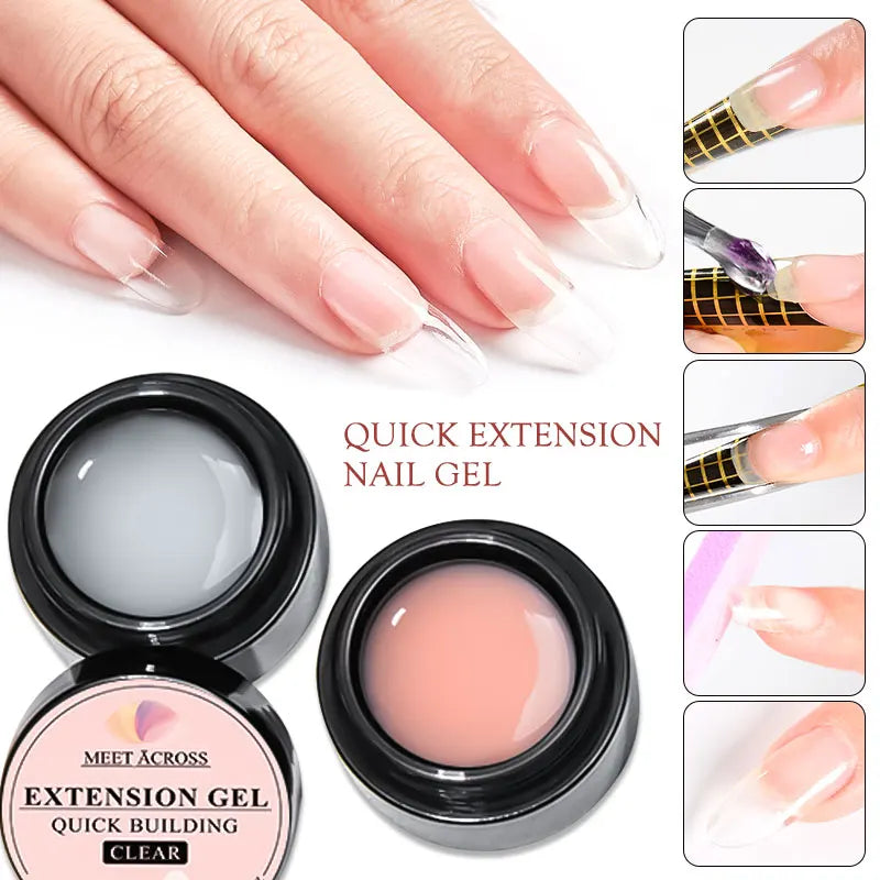 MTSSII 3Pcs/Set Quick Extension Nail Gel Nail Polish Vernis Clear Milk White Nude Semi Permanent Nail Art Gel Kits Manicure