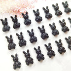 10Pcs Pink Gold Bear Nail Charms Japanese Cartoon Jewelry Nails Art Decoration 3D Rabbit Bear Manicure Accessories For Girl Lady