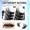 GROINNEYA DIY Lash Clusters Set Mixed Tray Lashes Kit Fluffy Individual Lashes Extension With Lash Bond and Seal Makeup