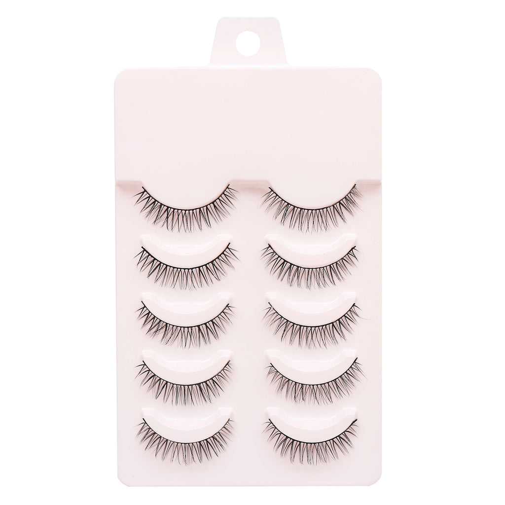 Natural Long Cosplay Makeup Cross Strip False Eyelashes Black Eye Lashes and Cat Eye Lashes 5pairs Mink Eyelashes Faux Cilios