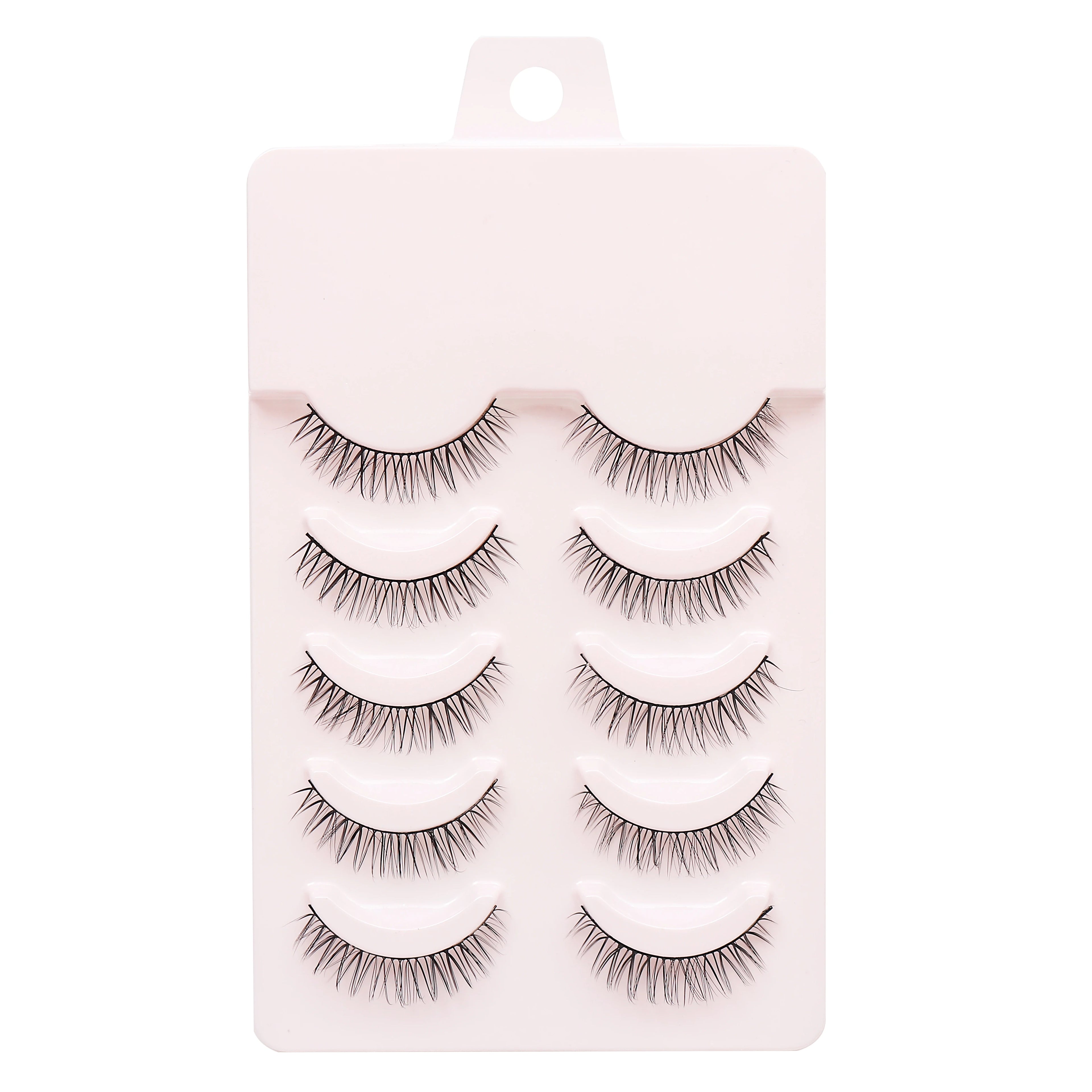 Natural Long Cosplay Makeup Cross Strip False Eyelashes Black Eye Lashes and Cat Eye Lashes 5pairs Mink Eyelashes Faux Cilios