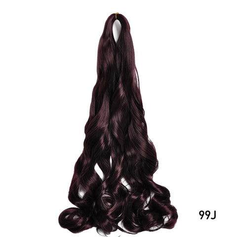 French Curls Braiding Hair Extensions Synthetic Hair Loose Wave Spiral Curl Braids High Temperature Ombre Pre Stretched Hair