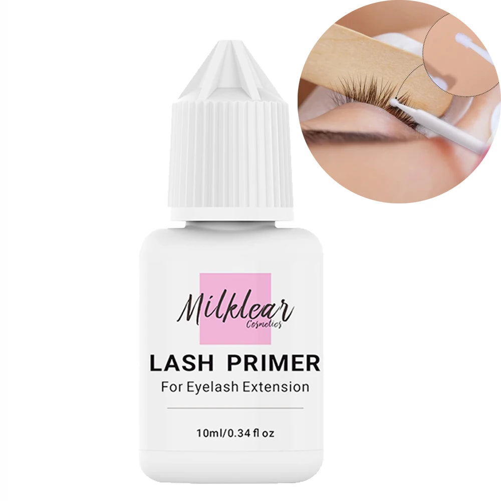 10ml Eyelash Glue Primer for Lash Extensions Longer Retention Lash Extension Primer Natural Oil and Protein Oil Remover
