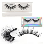 New Spike Real Mink Lashes High Quality 16mm 18mm 20mm 25mm Volume Fluffy Wispy Strip Lashes Suppliers Wholesale Mink Eyelashes