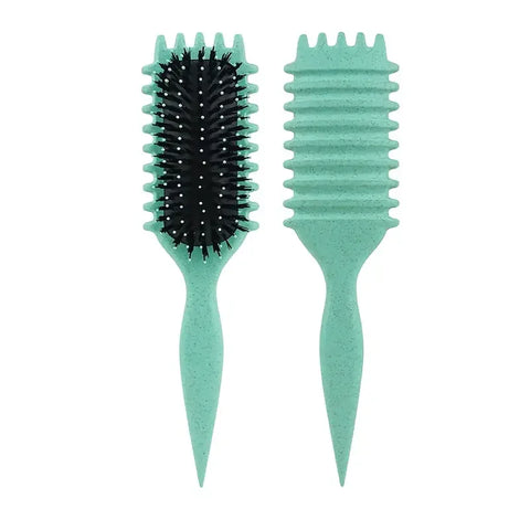 5-Piece Detangling & Styling Set: Curl Candy Bursh Curved Rat Tail Comb Edge Control Brush - Perfect for Salon-Quality Results
