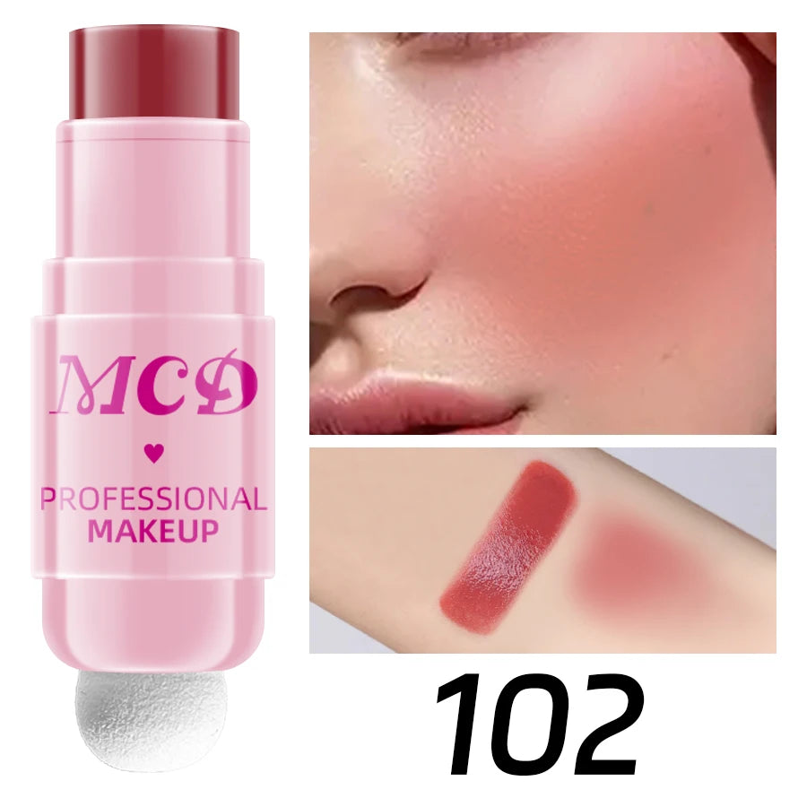 6Colors Makeup Blush Stick Lip Tinted Cooling Water Jelly Tint Jelly Blush Stick Bronzer Cheek and Nose Grooming  Matte Blush