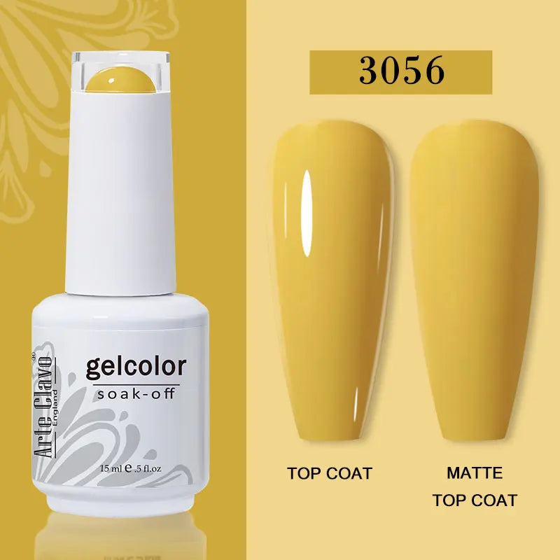 Arte Clavo Transparent Nude Pink Color Jelly Gel Nail Polish Semi Permanent 15ml Top Coat Soak Off UVLED Varnish Nail Art Design