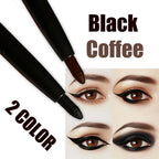 1Pc Black Coffee Waterproof Eyeliner Pencil Long Lasting Easy To Wear Eye Liner Gel Matte Quick Drying Eyeliner Pen Eye Makeup