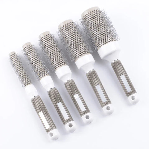 5 Size Ceramic Ion Hair Brush Nano Hairbrush Thermal Ceramic Ion Round Comb Hairdressing Hair Salon Styling Drying Curling