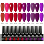 10pc Nail Gel Polish Set HEMA FREE All-Season Nails DIY Nail Art UV/LED Painting Vernis Manicure Kit Long Lasting Hybrid Gel