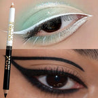 Two-Color Wooden Eyeliner Pencil Smooth Matte Black White Gel Eye Liner Pen Dual-use Pearlescent Silkworm Highlight Shadow Pen