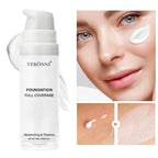 Full Coverage Matte White Liquid Foundation,Waterproof & Long-Lasting Creamy Formula for Halloween,Goth,Zombie,Cosplay Makeup
