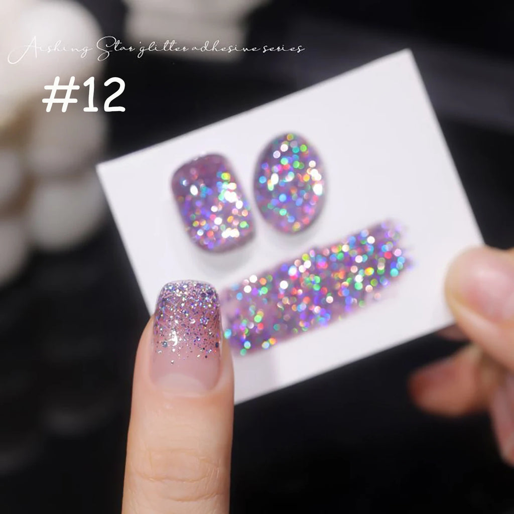 1-12pcs WS Carnival Party Broken Diamonds Nail Gel Polish Summer New Super Flash Quick Dry Long Lasting Nail Art Nail Supplies