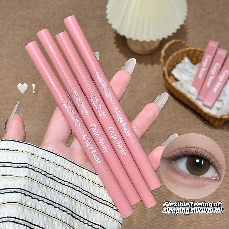 Bicolor Under Eye Pencil 2 In 1 Brightening Highlighter Nude Pink Shadow Stick Aegyo Sal Lying Silkworm Eeyshadow Lash Makeup