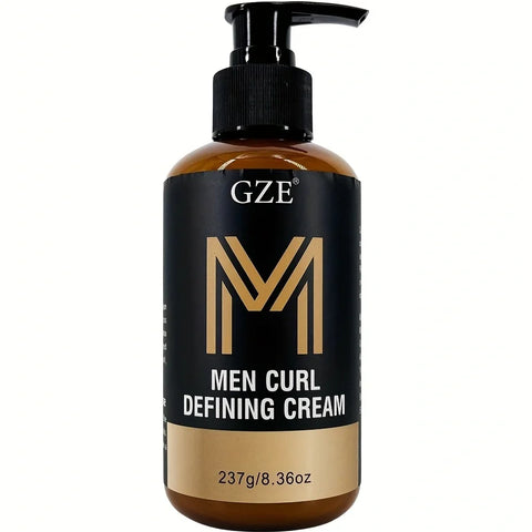 GZE Men Curl Defining Cream - Defined Bouncy Cue Curls Waves- Enhances Curl Definition and Hydrates Hair Frizz rls and Frizz