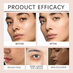 Concealer Foundation Stick with Brush Oil Control Brightening Makeup Natural Matte Finish Coverage Dark Circles Blemishes