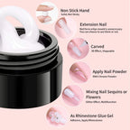 AWStorG 1Pcs/5Pcs 15g Non Stick Hand Extension Gel Nail Polish Carving Flower Nail Art Shaping Solid Acrylic Nail Gel Varnish