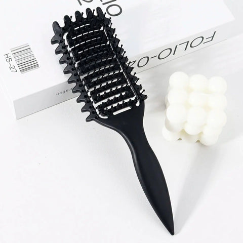 1pc curly hair styling brush - with nylon bristles and ABS handle, suitable for all hairstyles, available in multiple colors