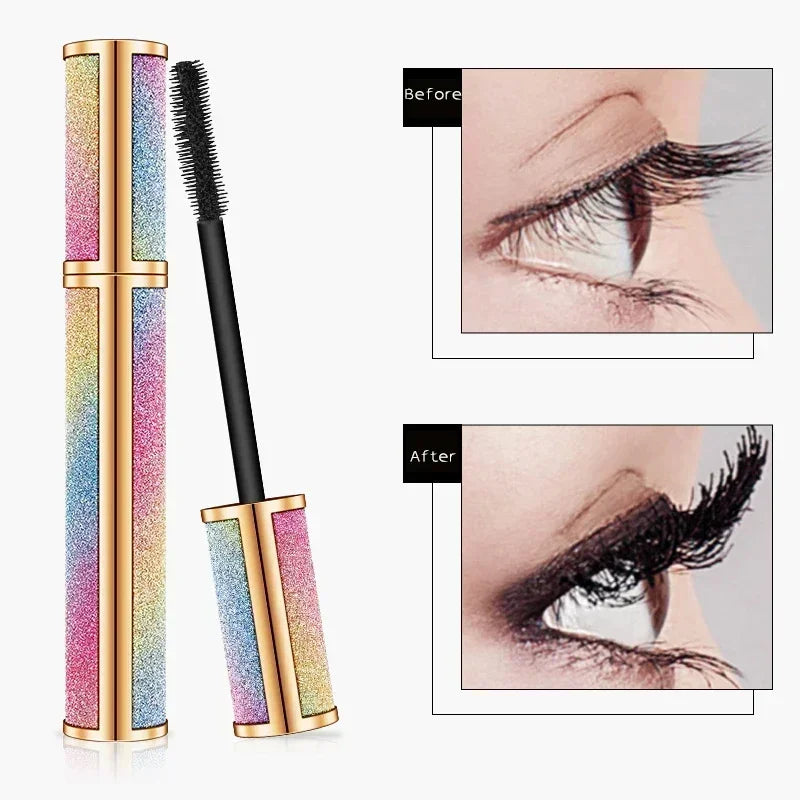VIBELY Viral Hit Starry Glitter Mascara - Lengthening Volumizing Curling, Waterproof Sweatproof Smudge-Proof Long-Lasting Bold L