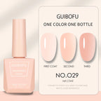 1pc 15ml Milky Jelly Nude Gel Nail Polish Transparent Colors Sheer White Pink Gel Nail Kit For Salon 68 Color