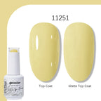 Arte Clavo Solid Color Gel Nail Polish 15ml Soak Off UV LED Gel Semi-Permanent Glitter Polish For Manicure Nail Art Salon Gel