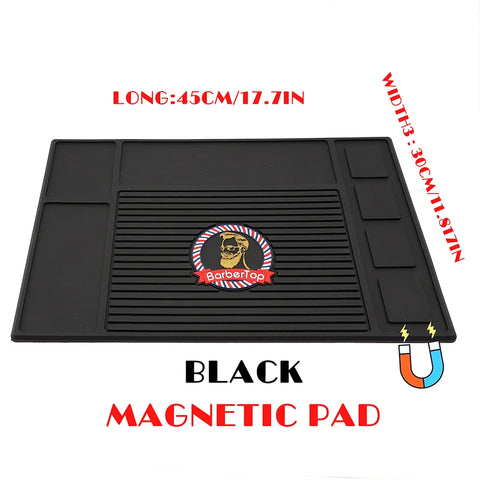 Silicone Barber Magnetic Tray Hairdressing Antiskid Storage Mat Non-Slip Heat Resistant Salon Table Cushion Pad