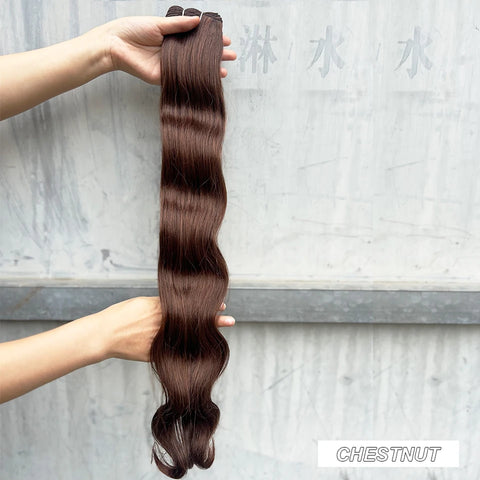 Magicae 200g/Pc Chocolate Brown M816 Blond 27/613 Gray M888 High Temperature Synthetic Hair Extension 30Inch Body Wave Bundles