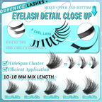 Eyelash Extension Kit Spiky Lashes Extension Thick Individual Cluster Lashes with Spikes&Bottom Lashes Bond And Seal Makeup