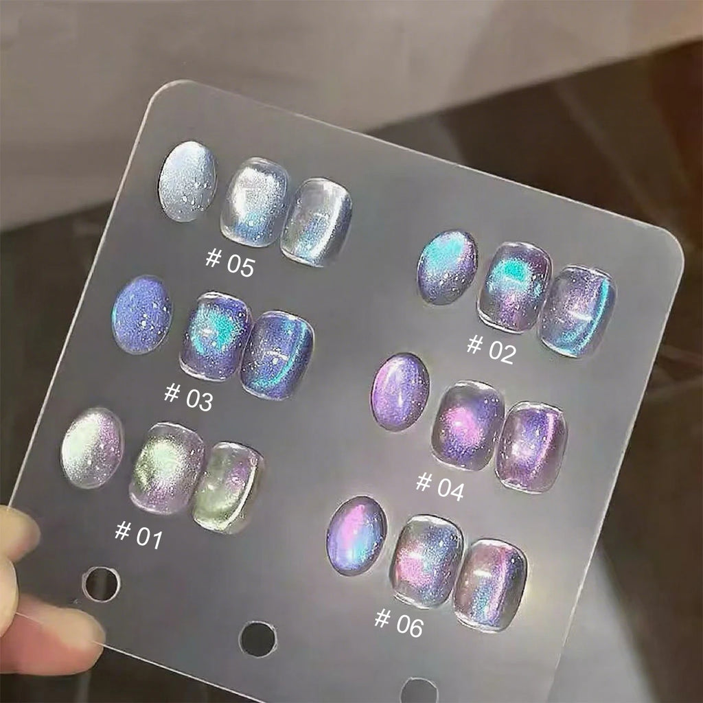 12ML 1-6PCS Popular Winter Internet Celebrity Hot-selling Northern Lights Cat Eye Magnet Gel Nail Polish Nail Art Nail Supplies