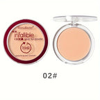 Matte Pressed Powder Foundation Full Coverage 16 Hour Longwear Face Makeup, Oil Control Flawless Finish, Finishing Powder