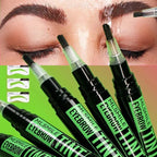 Rotating Liquid Eyebrow Dye Tint Brush Pencil Long Lasting Coloring Eyebrow Tattoo Waterproof Makeup Eyebrow Cream Stencil Kit
