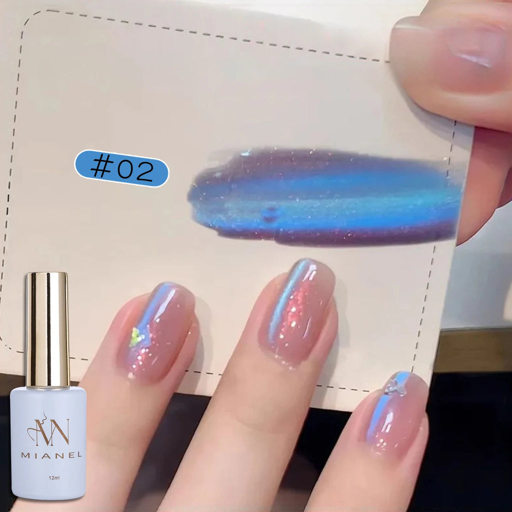 12ML 1-6PCS Popular Winter Internet Celebrity Hot-selling Northern Lights Cat Eye Magnet Gel Nail Polish Nail Art Nail Supplies