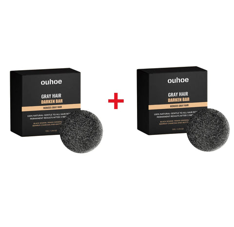 Darkening Hair Soap Deep Cleansing Blackening Beard Eyebrows Strengthen Nourish Repairing White Grey Hairs Treatment Shampoo Bar