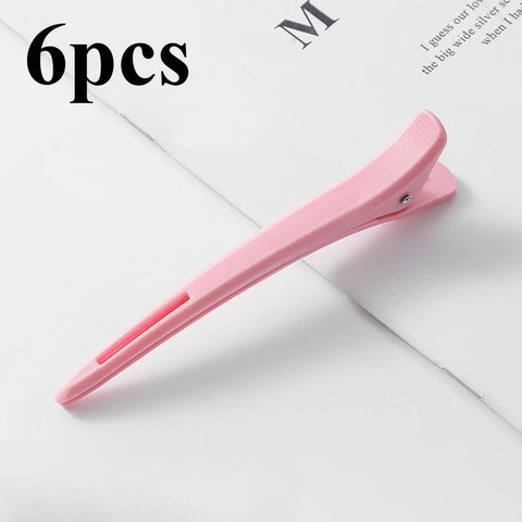 6pcs Non-Slip  Font Hair Clips | Professional Salon and Home Hair Styling Division, Silicone Tape, Suitable for Hairdressers
