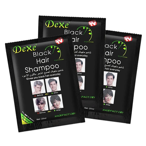10 Pcs Dexe Fast Black Hair Shampoo 5 Mins Fast Become Black Hair Dye Herb Natural Hair Care Restore Colorant Shampoo Hair Care