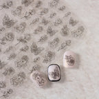 3D Nail Art Stickers  Translucence Moon/Star/Cloud Ultra-thin Nail Decals 3d Self-Adhesive White Cloud Moon Star Kawaii Sliders