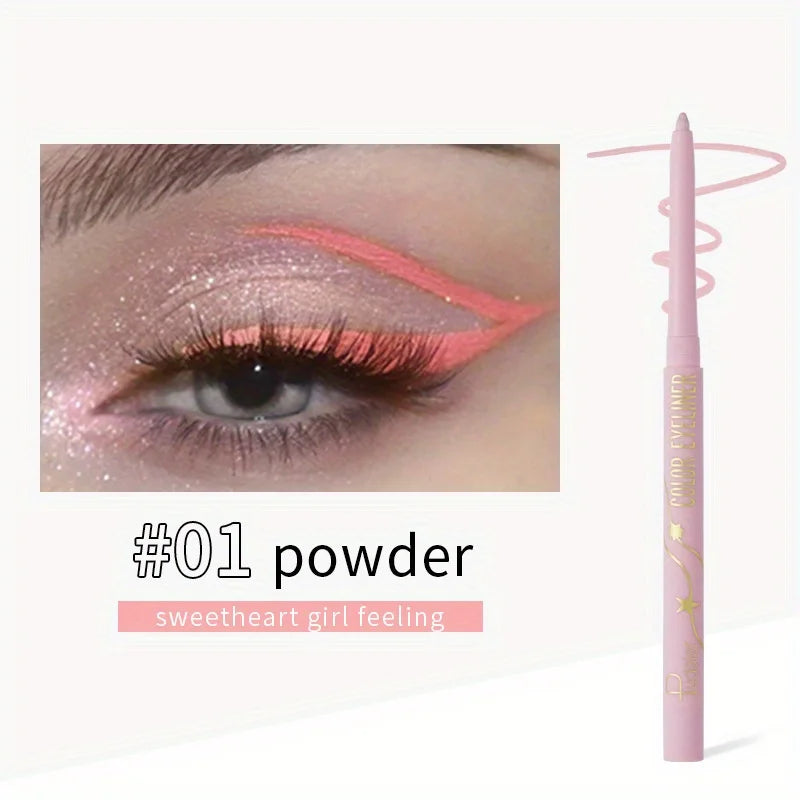 Colorful Eyeliner Gel Pencil Waterproof Lasting Easy To Wear Eyes Beauty Makeup Natural Matte Lying Silkworm Eye Liner
