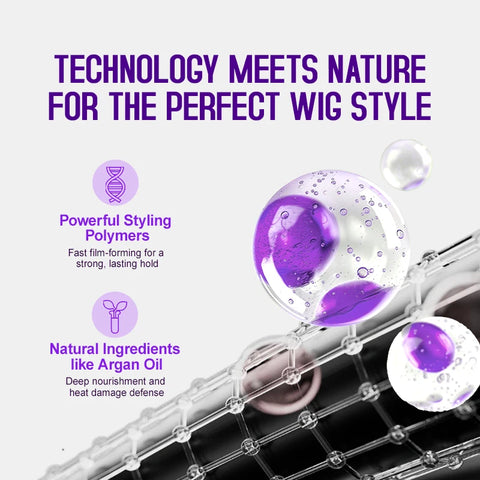 PURC Argan Oil Wig Hair Styling Spray for Women 450° Heat Protection Keratin Smooth Shiny Hair Treatment Hair Care 100ml