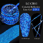 LILYCUTE 5ML Metallic Painting Liner Gel Nail Polish Super Bright Gold Silver Mirror Drawing Gel Semi Permanent Line French Nail