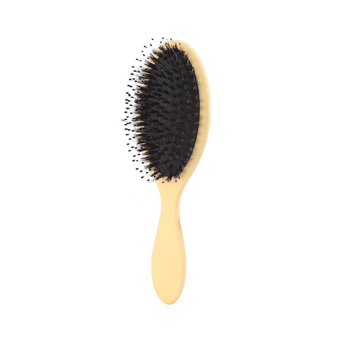 1PC Oval Boar Bristle & Nylon Hair Comb Mini Anti-static Hair Scalp Massage Comb Hairbrush Salon Hair Care Brush Styling Tool