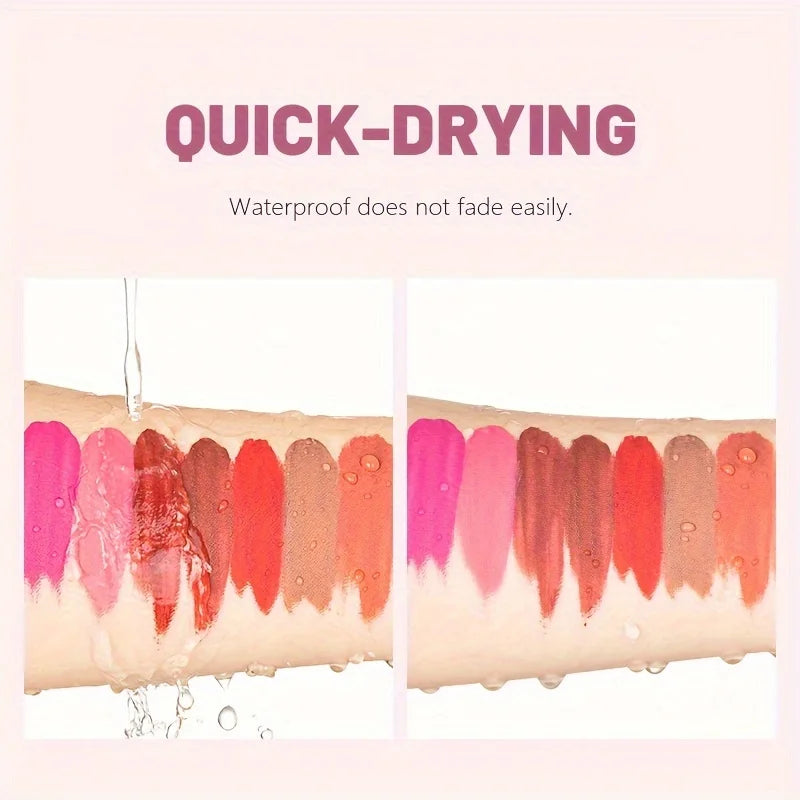 1pcs Waterproof Matte Velvet Lip Tint: Long-Lasting Nude Lip Glaze for a Sexy and Smooth Finish, Valentine's Day Gift