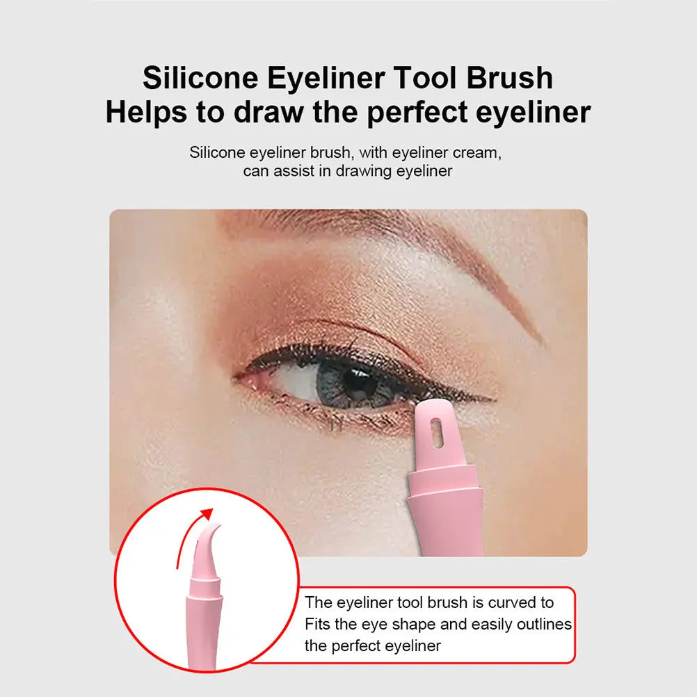 Eyeliner Drawing Aid Silicone Stencil Tool Fits Eye Shape for Professional Beginner Use Easy Wipe Clean Water Washable Eye