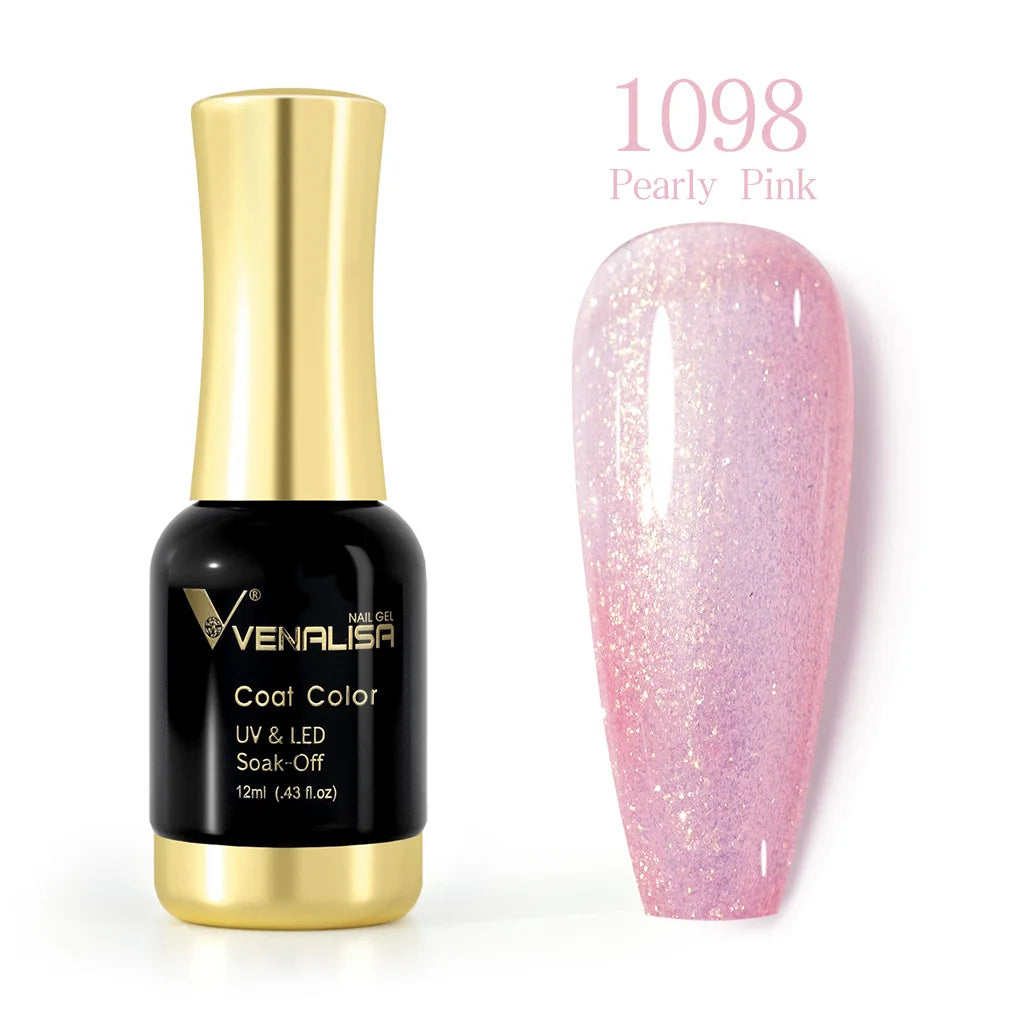 Venalisa 12ml Platinum Gel Nail Polish Super Shiny Effect Nail Gel Perfect Soak off UV&LED Nail Color Foil Chrome Gel Polish