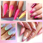 6pcs Nail Gel Polish Set Nude Pink Red UV/LED Nail Art Vernis Gel for Manicure Design All-Season Semi Permanent Quick Dry