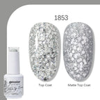 Arte Clavo Solid Color Gel Nail Polish 15ml Soak Off UV LED Gel Semi-Permanent Glitter Polish For Manicure Nail Art Salon Gel