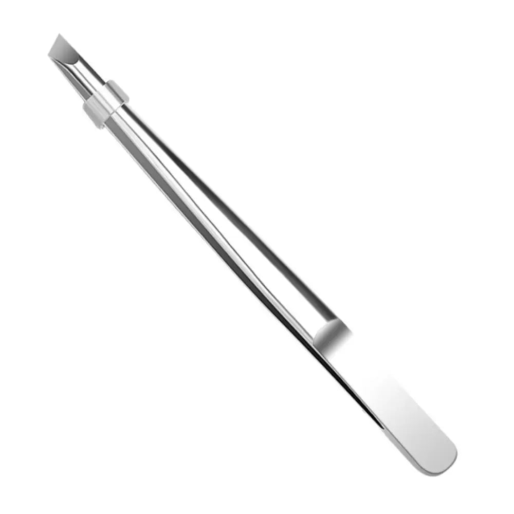 Stainless Steel Eyebrow Tweezers Flat Slant Tip High Precision Facial Hair Tweezers False Eyelashes Tweezers Beard Clip