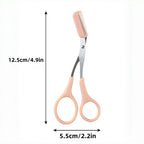 Eyebrow Razor Scissor  Stainless Steel Safe Anti-scratch Trimmer for Beginners Crescent Sharp Beauty Tool Multi-color