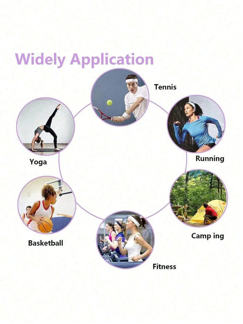 6pcs Unisex Simple Basic Solid Color Leopard Print Face Wash Cycling Running Sports Yoga Leisure Sweat-Absorbing Headband