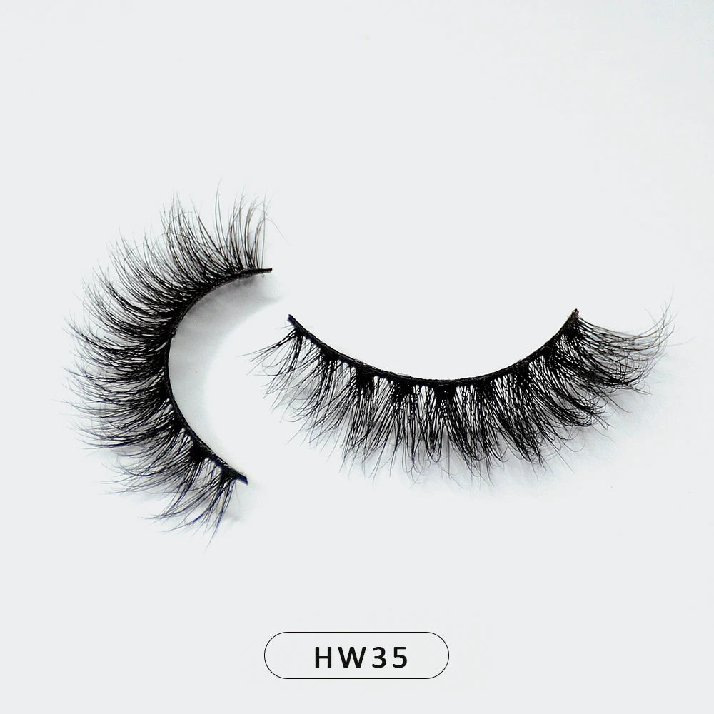 Dropshipping Wholesale Natural Wispy 3d Mink False Lashes Makeup Mink Fake Eyelashes With Soft Band Make-up For Women